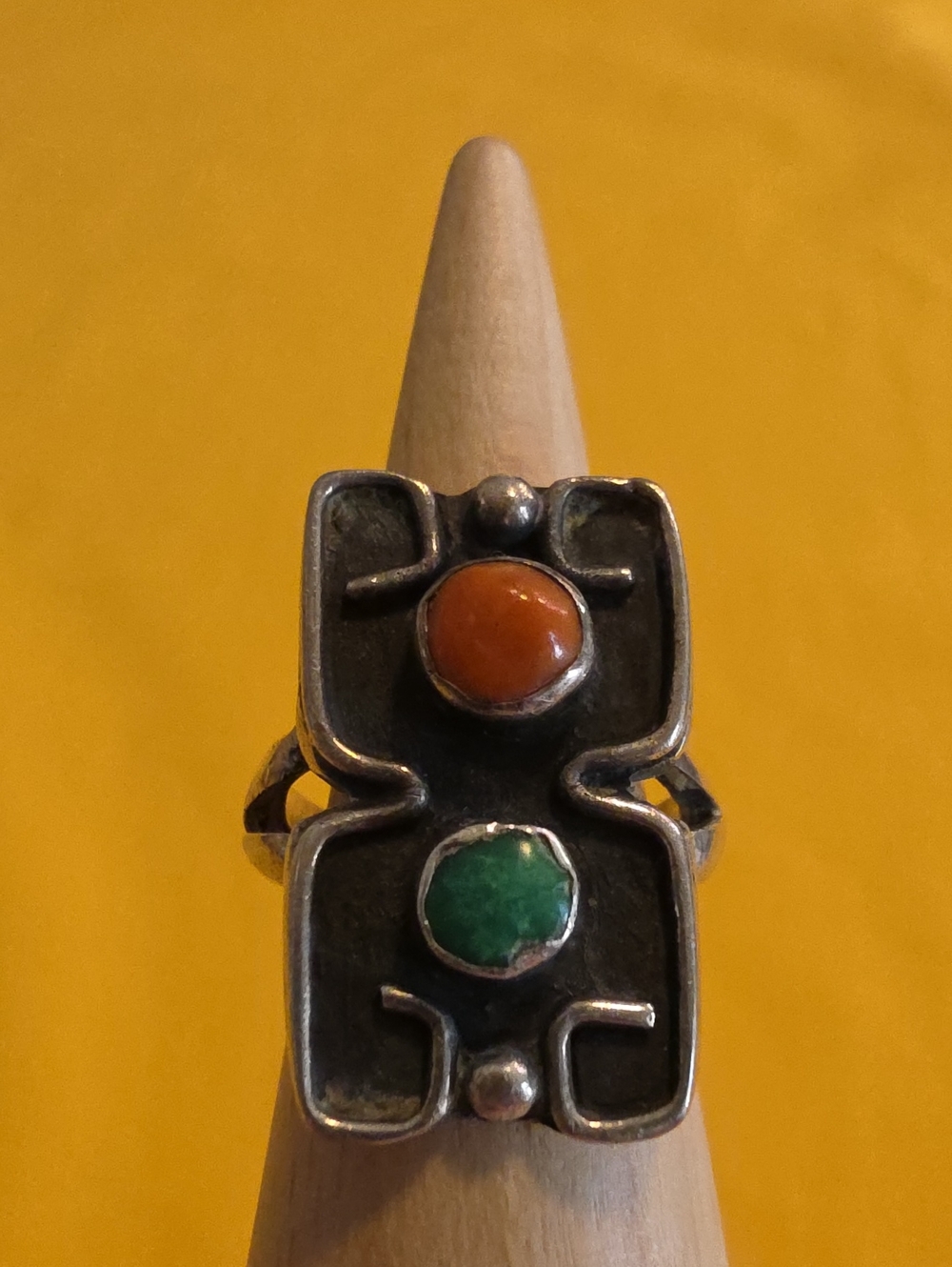 Vintage Zuni Sun Face Ring, a Piece of Native American Jewelry (Unmarked) AS:5.5